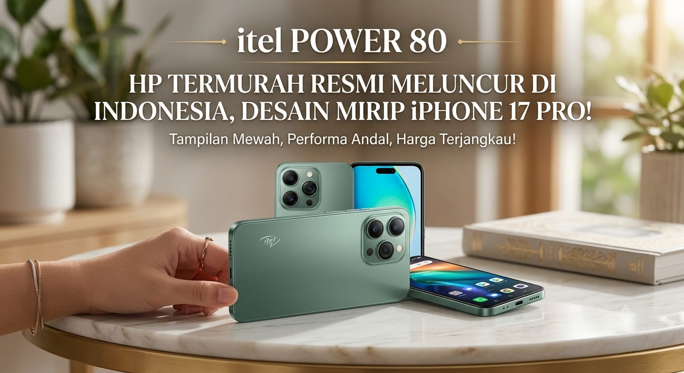 Desain Mirip iPhone 17 Pro, HP itel Power 80 Resmi Meluncur dengan Harga Cuma 2 Jutaan