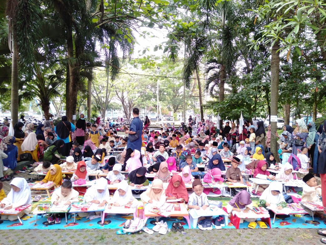  Sambut 1 Muharam, Ratusan Anak Ikut Lomba Menggambar dan Mewarnai