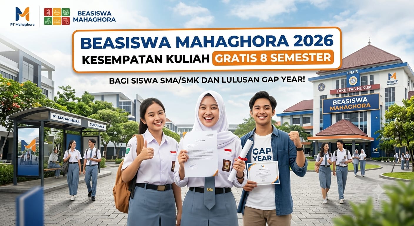 Kuliah Gratis Penuh Sampai Lulus Plus Jaminan Kerja! Simak Kesempatan Emas Lewat Beasiswa Mahaghora 2026