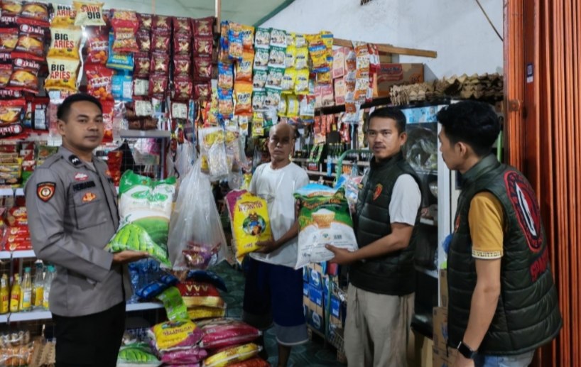 Pastikan Stok Beras Aman, Polsek Sanga Desa Sidak Pasar Tradisional dan Toko Sembako