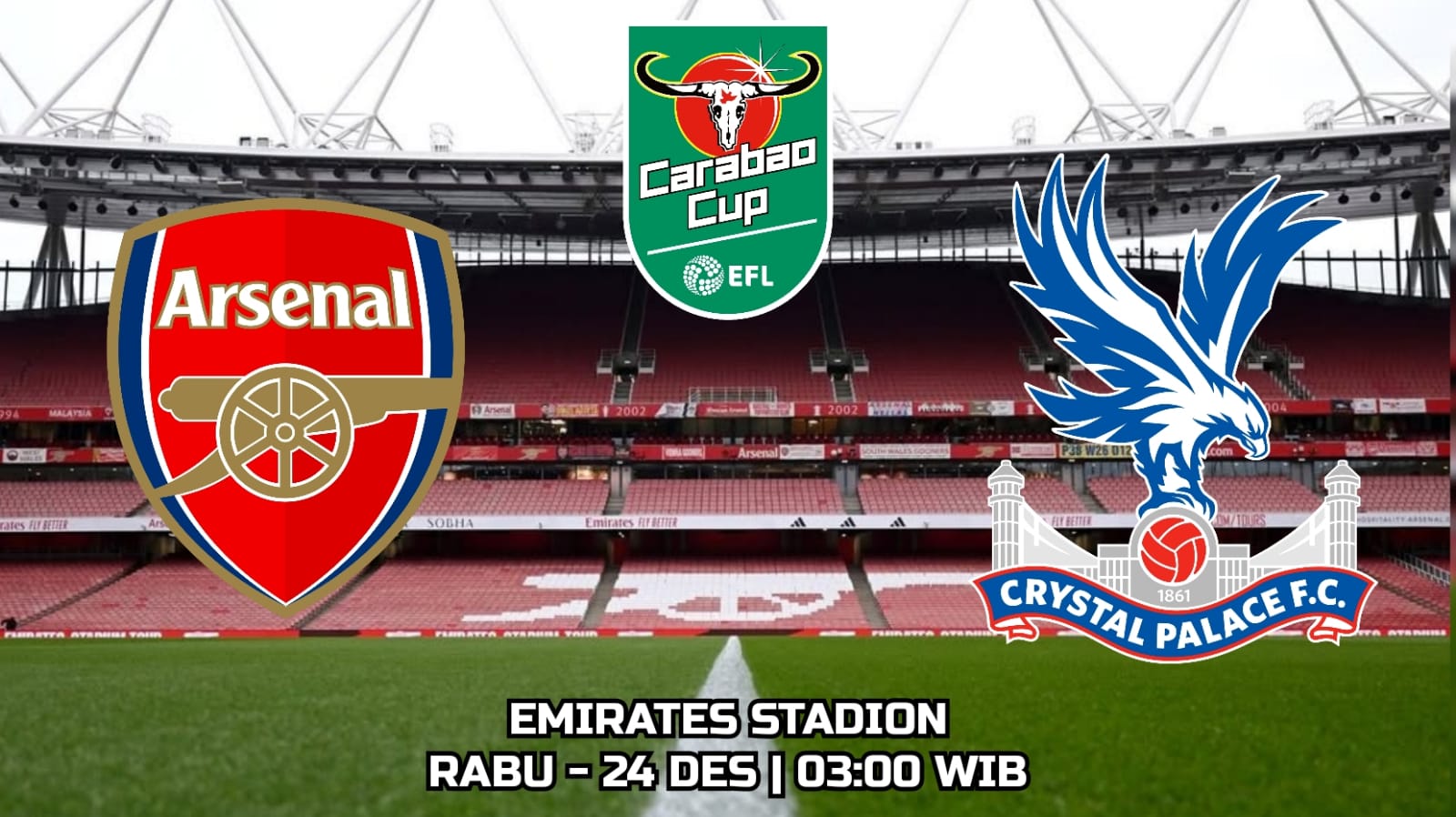 EFL Cup - Arsenal vs Crystal Palace: Preview Pertandingan, Prediksi dan Susunan Pemain