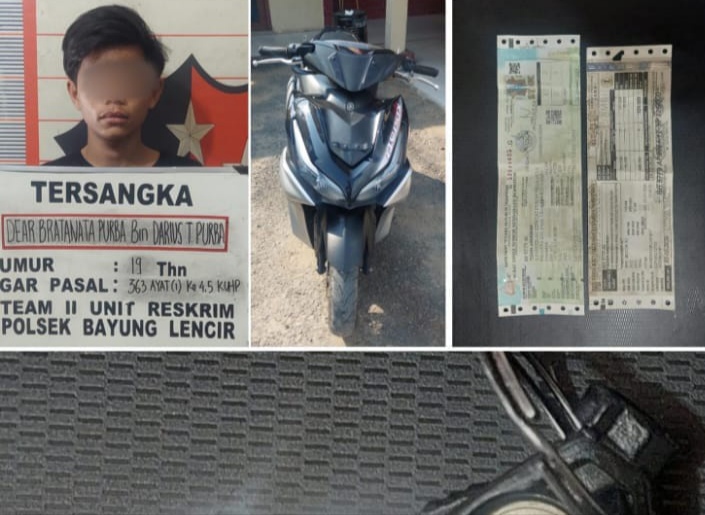Maling Motor di Muba, Warga Jambi Ditangkap Polsek Bayung Lencir