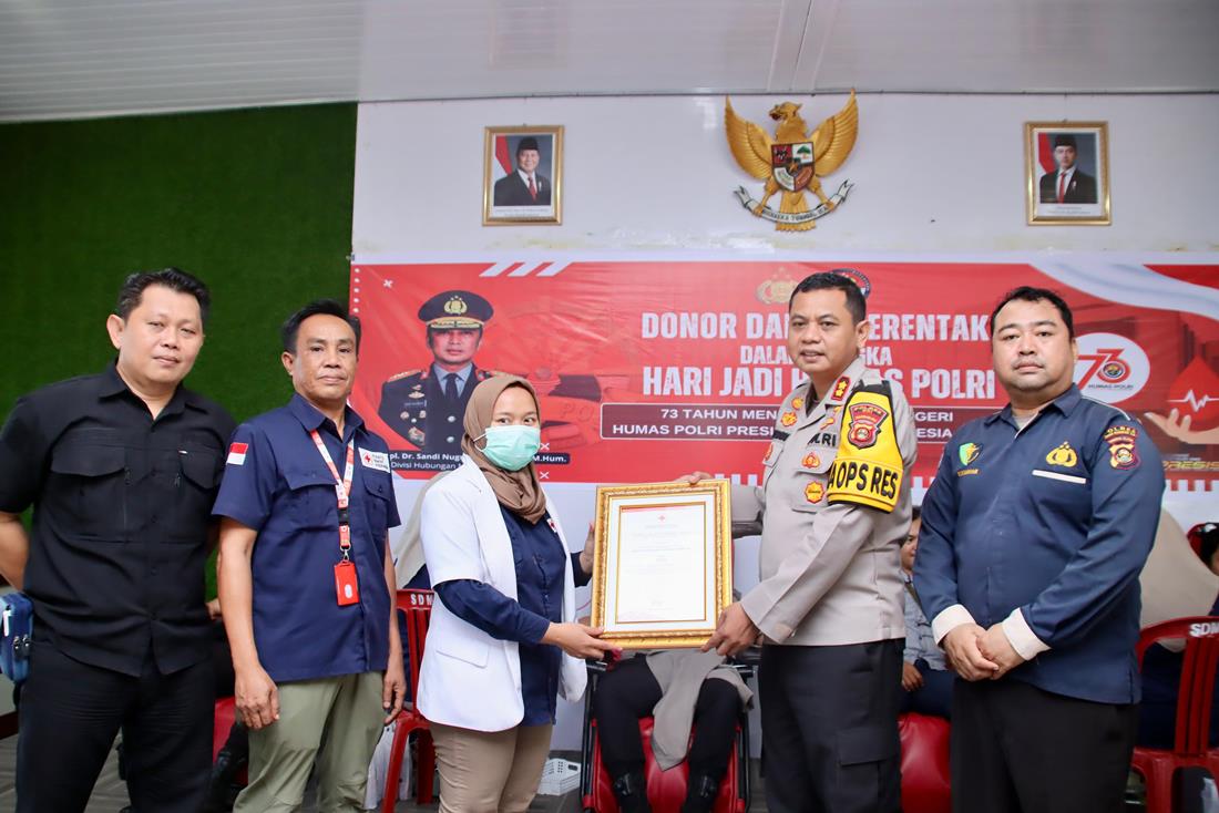 Sinergi Sosial! Polres OKI - PMI Sumatera Selatan Gelar Donor Darah