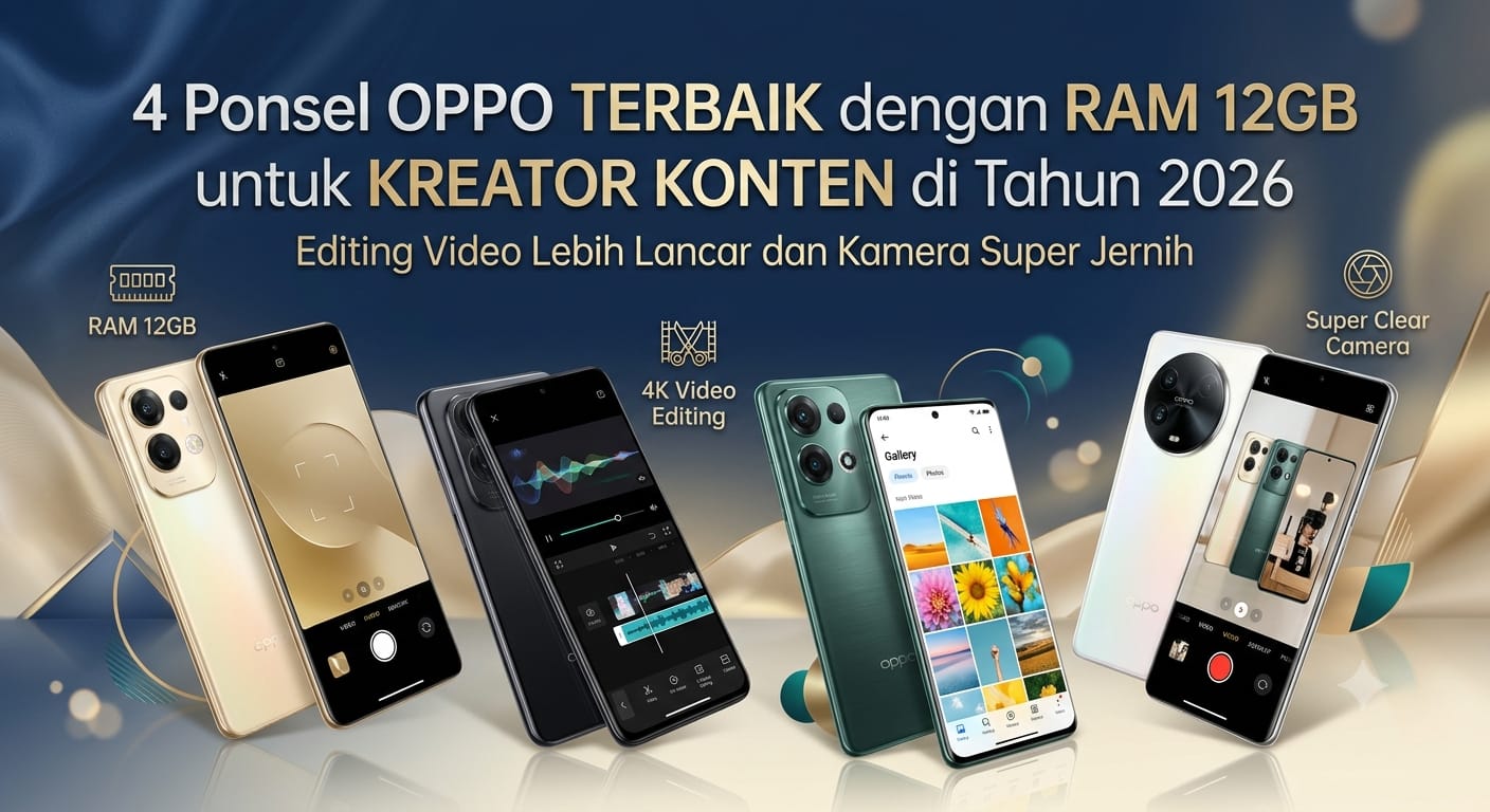 Bebas Lag Saat Live Streaming dan Edit Video! Ini Deretan HP OPPO RAM 12 GB Paling Mantap Buat Content Creator