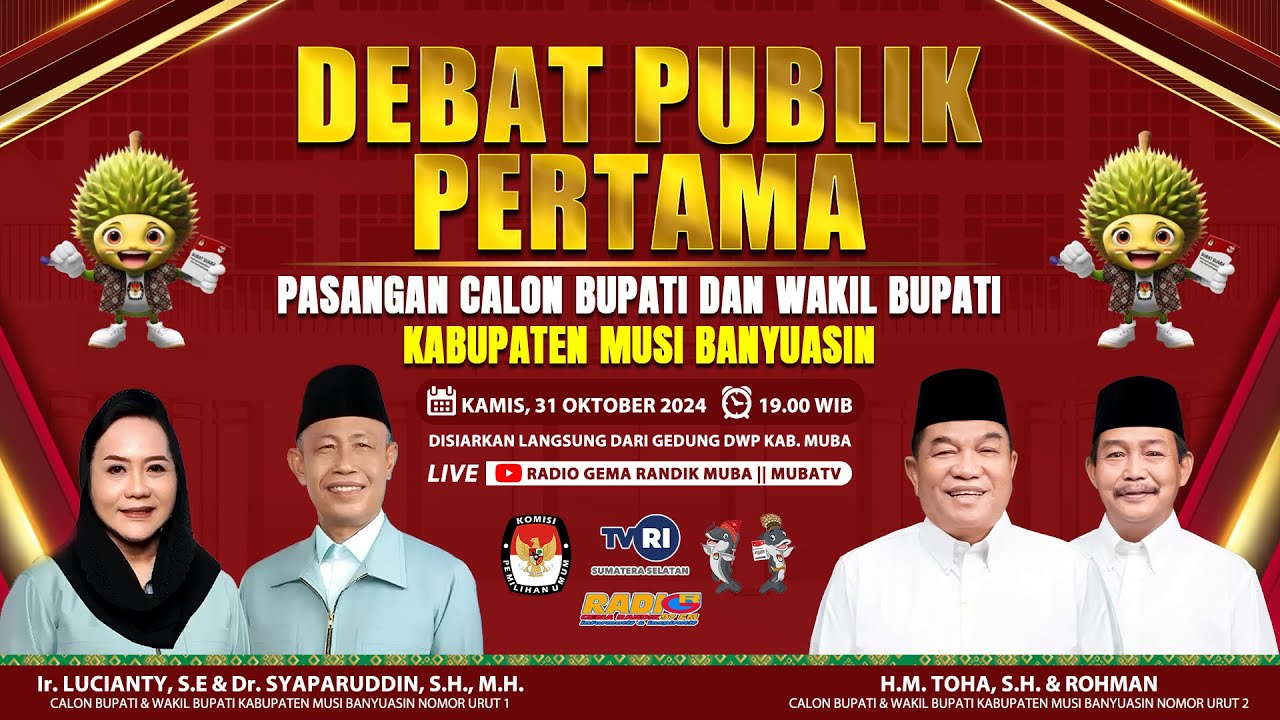 Ini Nama Platform Disiapkan KPU Muba Buat Nonton Langsung Debat Kandidat Calon Bupati dan Wakil Bupati Muba