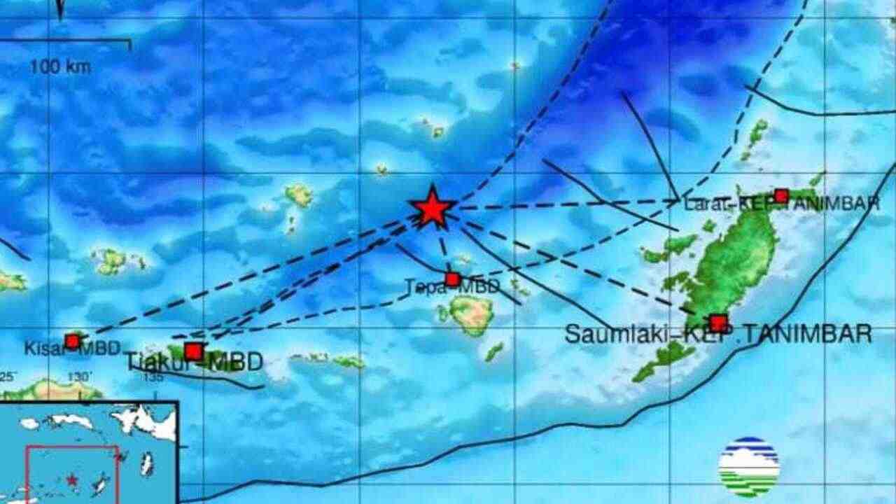 Pagi Ini Gempa 3.9 Magnitudo Guncang Maluku Barat Daya, Kedalaman 209 Km, Tak berpotensi Tsunami