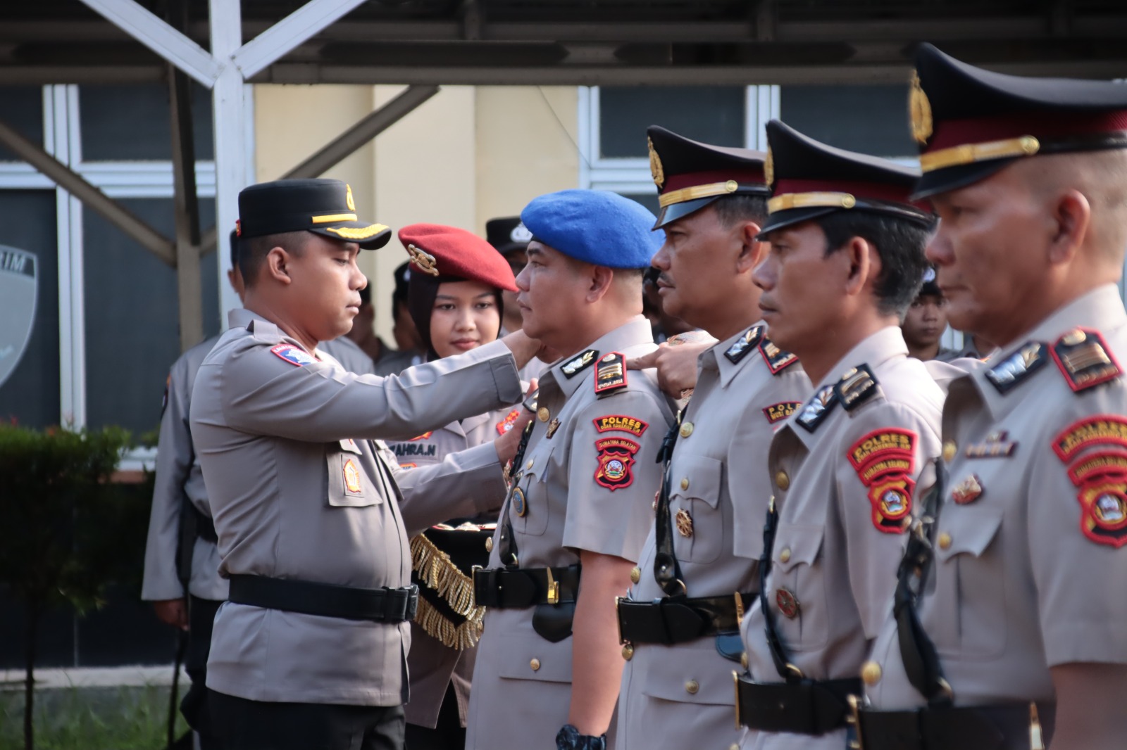 Jelang HUT Bhayangkara ke- 79, Kapolres OKI Sertijab Sejumlah Perwira