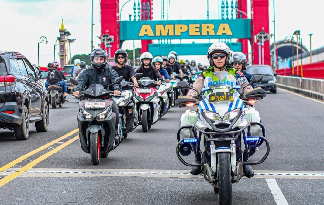 Ratusan Gang Alpha Warnai Penutupan We Are Aerox Society di Lampung dan Palembang, Jalan Arteri Padat Meriah!