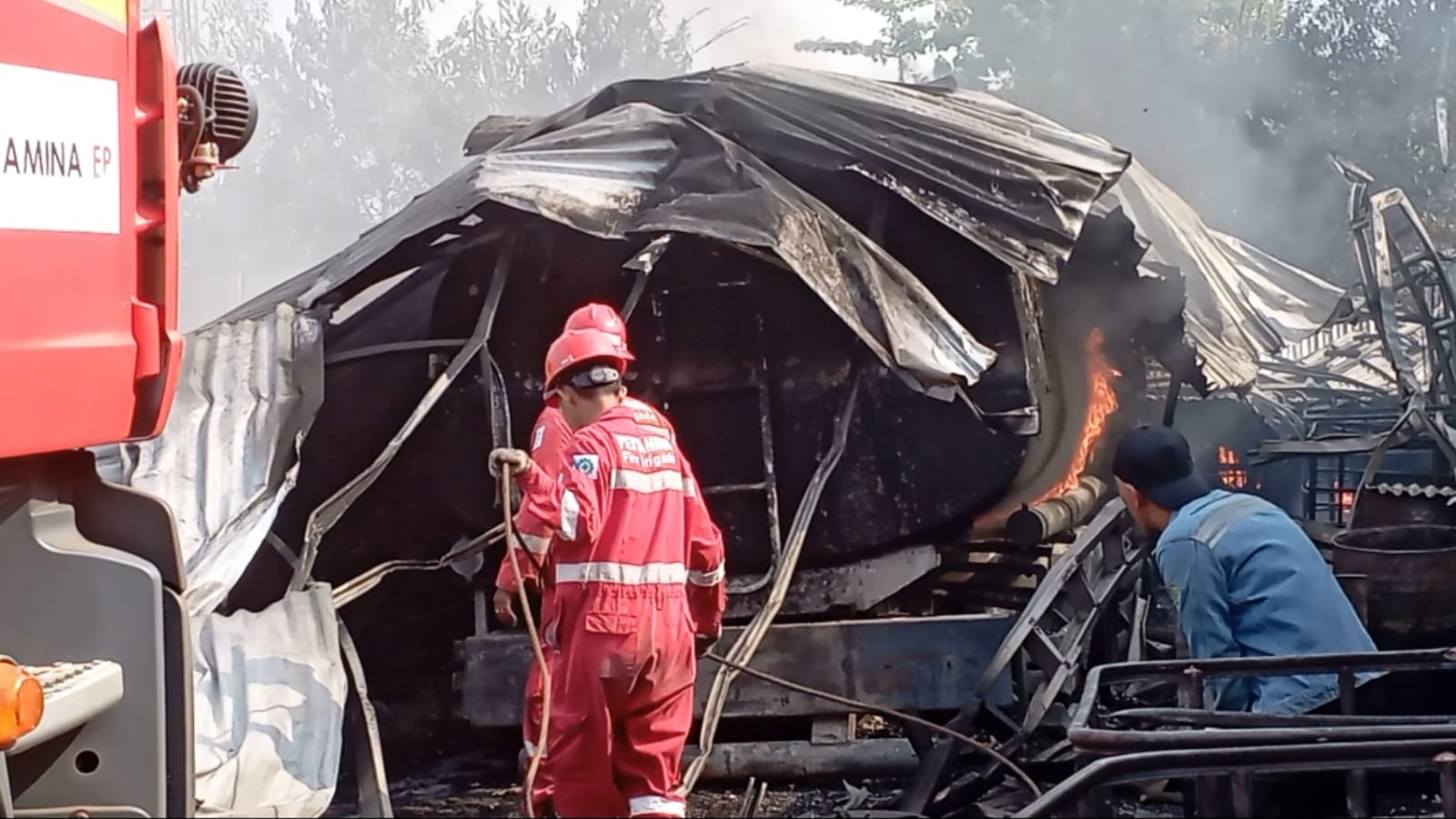 Terungkap, Mesin Ini Penyebab Terbakarnya Gudang Minyak di OI