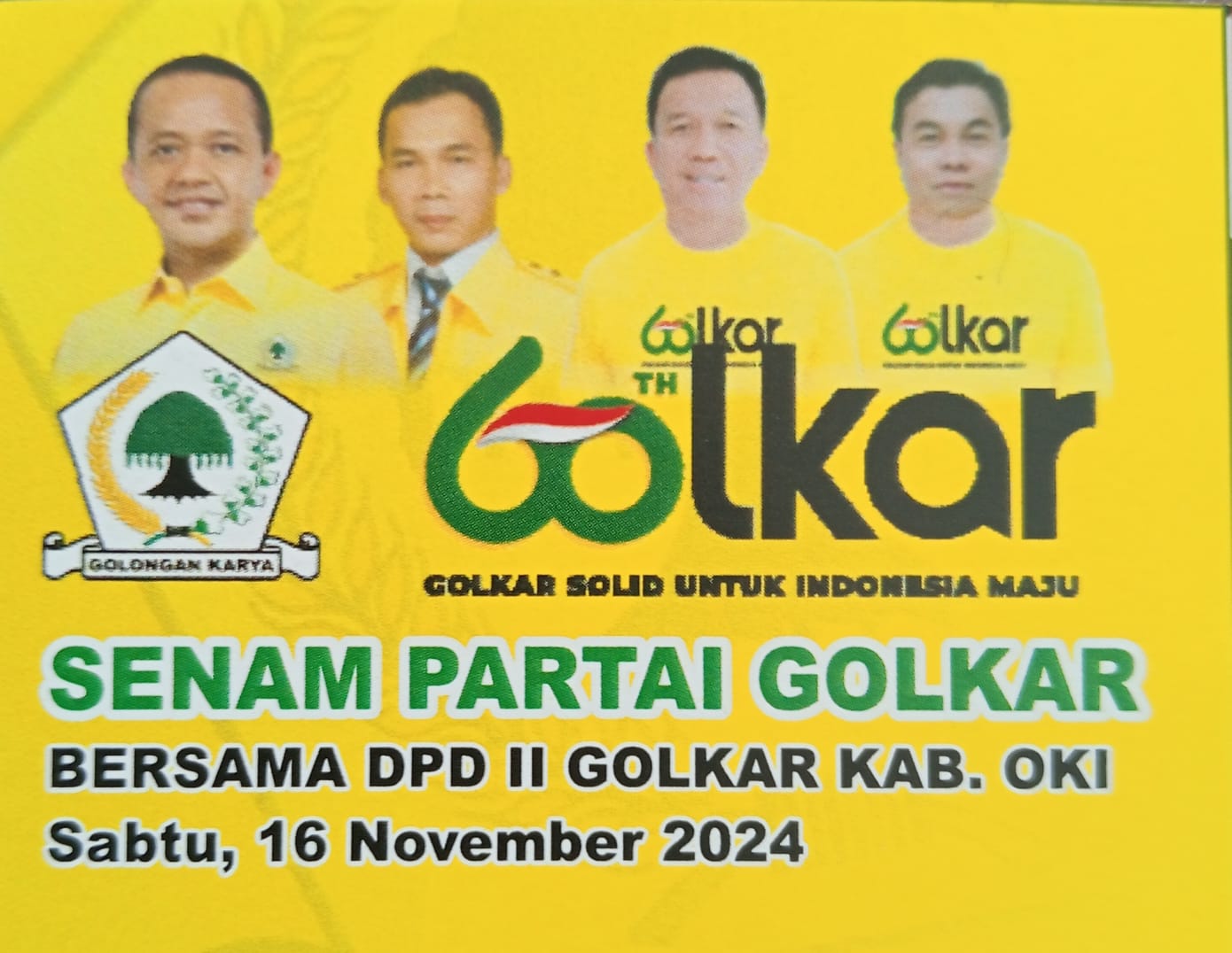 Bertabur Hadiah! Ikuti Senam Sehat Partai Golkar Bersama DPD II Golkar OKI