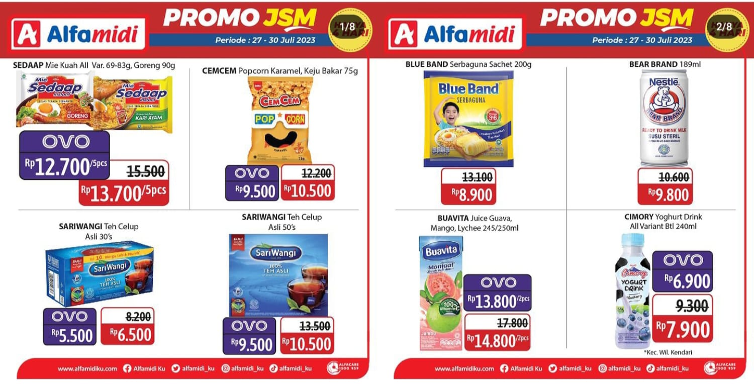 Katalog Promo JSM Alfamidi Periode 27-30 Juli 2023, Beras Premium 5kg Hanya Rp68.900