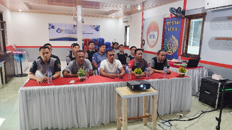 Kalapas Sekayu dan Jajaran Ikuti Pengarahan dari Dirpatnal Ditjenpas