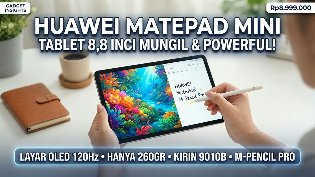 Huawei MatePad Mini Launched in Indonesia: 8.8-Inch Compact Tablet Priced at IDR 8 Million