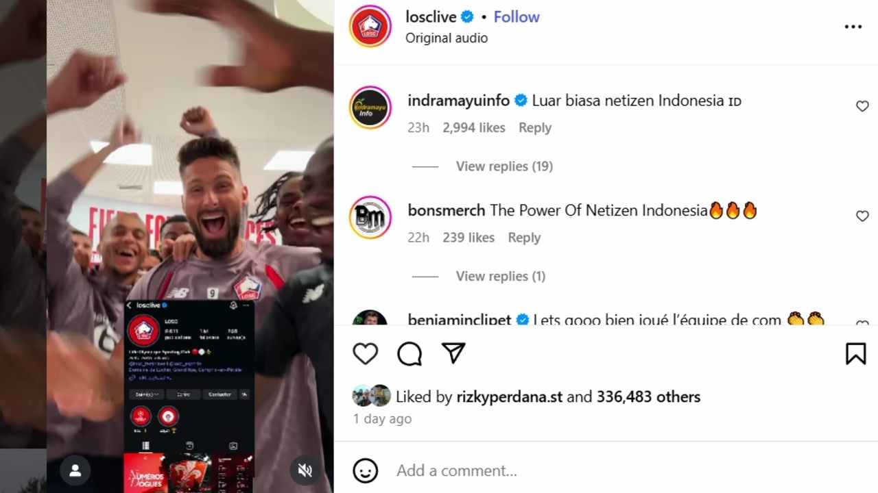 Efek Calvin Verdonk, IG Lille OSC ‘Meledak’ hingga 1 Juta Followers!