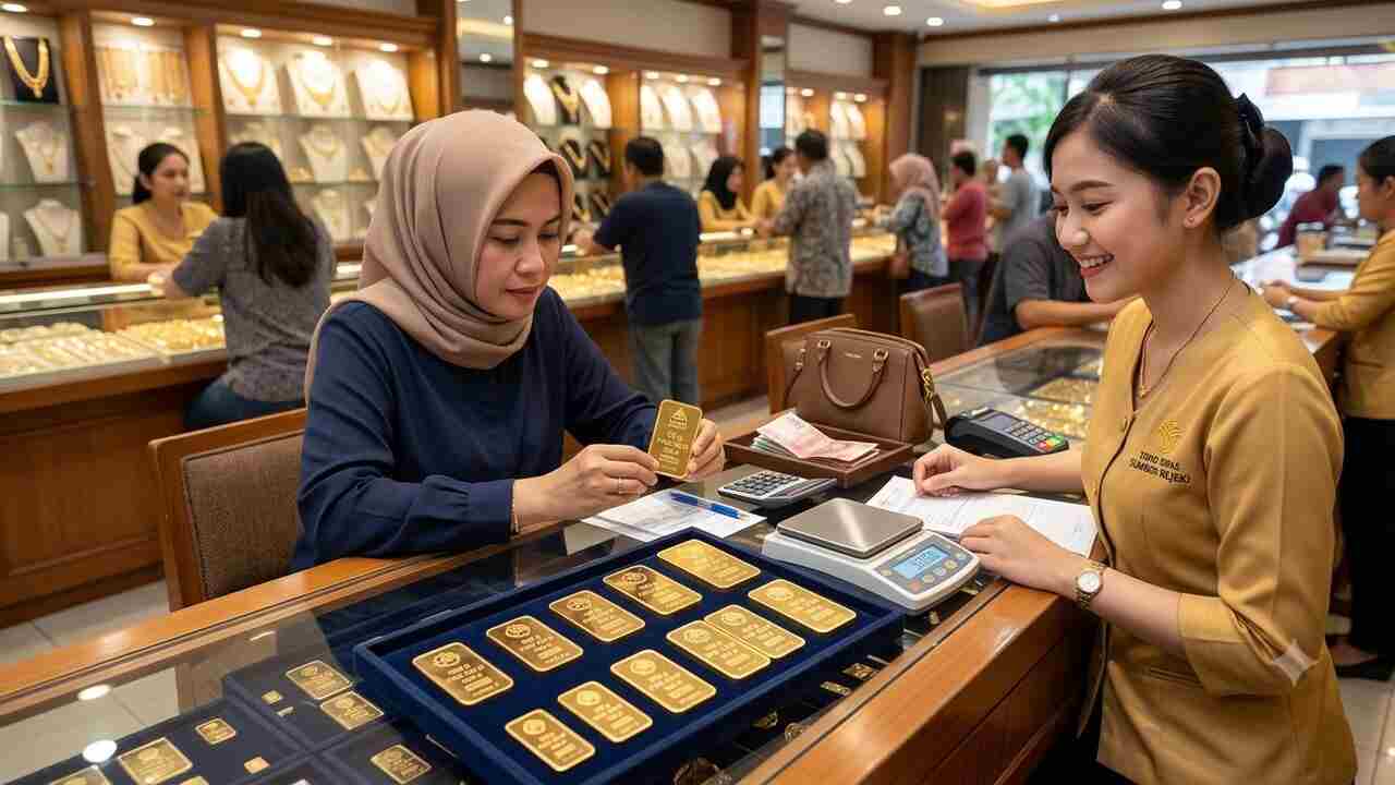 Harga Emas di Pegadaian Hari Ini Turun, Antam 1 Gram Rp2,756 Juta, Cek Galeri24 dan UBS