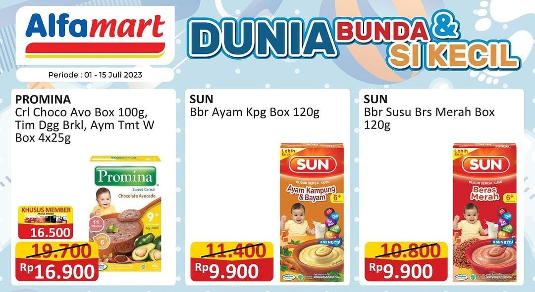 KATALOG Promo Alfamart Hingga 15 Juli 2023, Dunia Bunda dan Sikecil