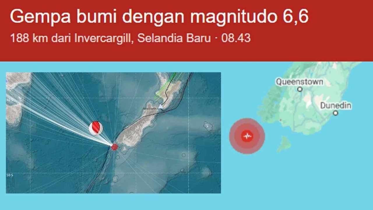 Pagi Ini Gempa 6.6 Magnitudo Guncang Selandia Baru, BMKG: Indonesia Aman! 