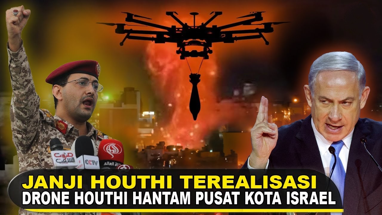 Ngeri, Serangan Drone Houthi Mengguncang Jantung Kota Israel Tel Aviv