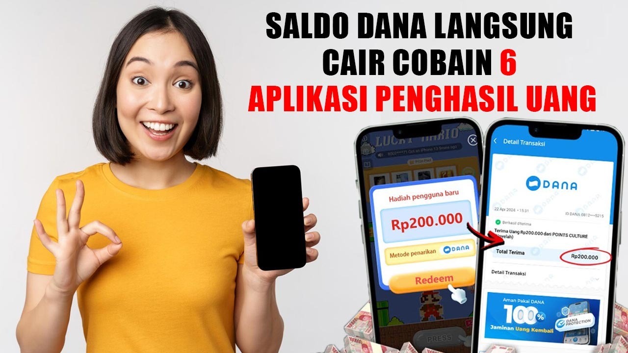 Tanpa Modal! Saldo DANA Langsung Cair Cobain 6 aplikasi penghasil uang, Buruan Guys