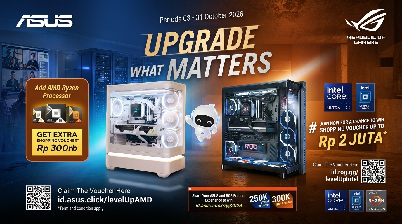ASUS Bagi Voucher hingga Rp2 Juta Oktober 2026, Gamer dan Creator Wajib Serbu Sebelum Promo Berakhir!