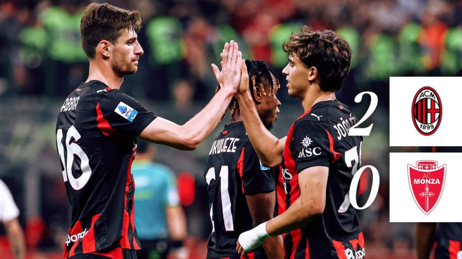 AC Milan 2-0 Monza: Tendangan Bebas Joao Felix Memastikan Kemenangan di San Siro