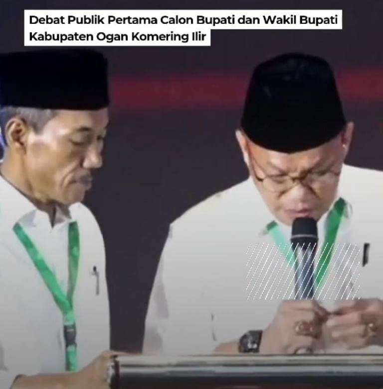 Debat Publik Calon Bupati dan Wakil Bupati OKI, Dja'far Shodiq Terlihat Gugup, Kok Bisa?