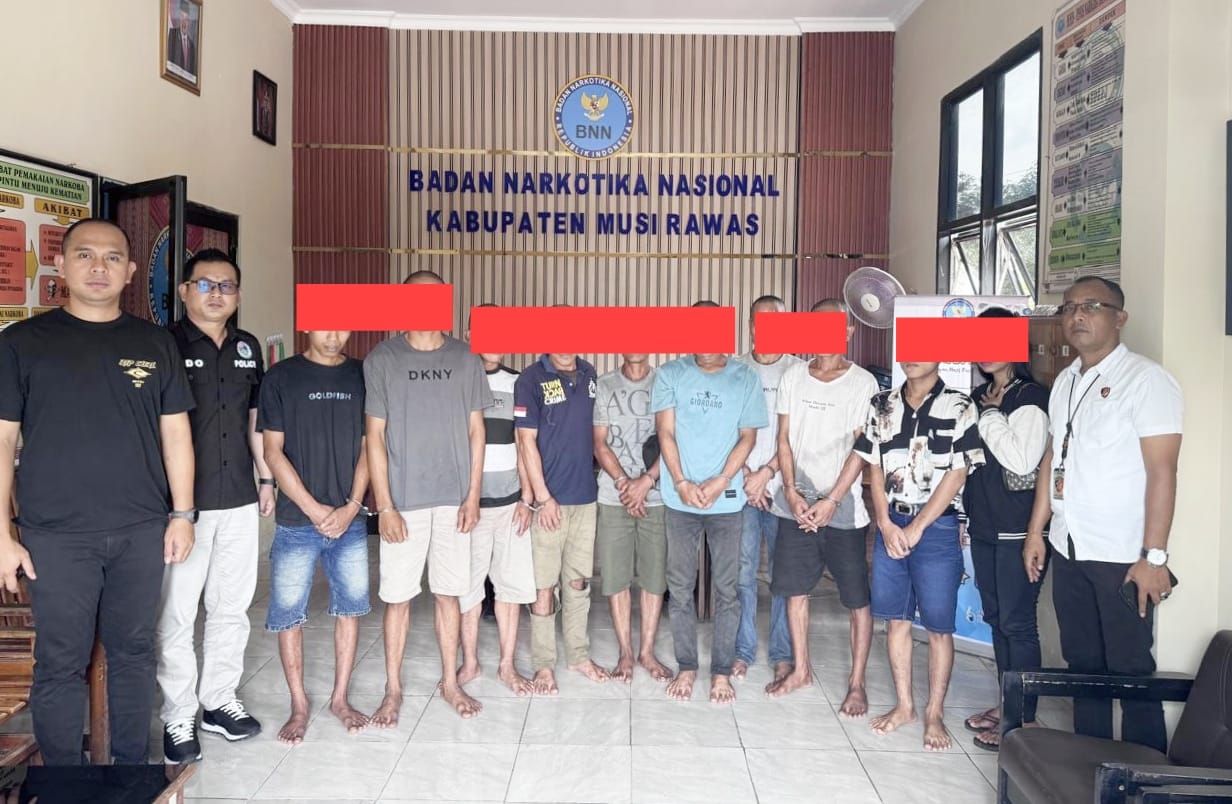Hasil Gakkum Narkoba di Desa Tanah Priuk Ditetapkan 1 Pelaku, Rehab 10 Orang Rehab dan 2 Orang Negatif