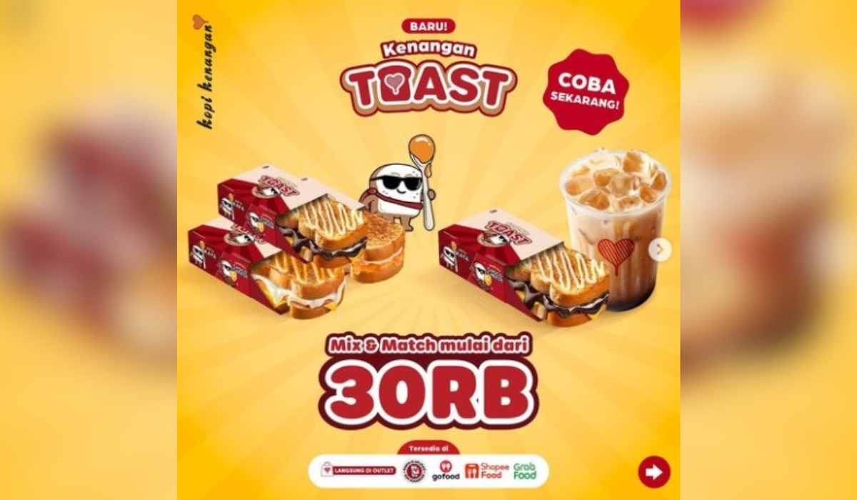 Promo Kenangan Toast Mulai dari Rp30.000an Yuk Segera Datangi Outletnya