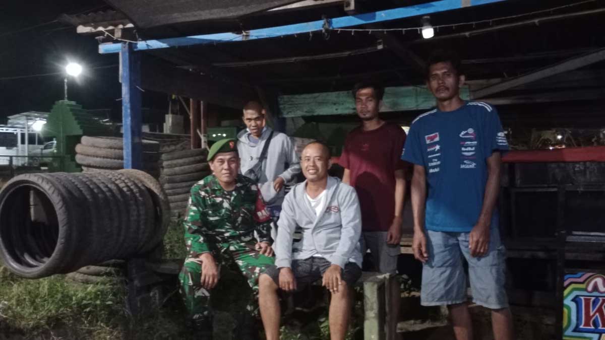 Strategi Babinsa Koramil Pendopo Tangkal Kejahatan di Malam Ramadan 1447 H