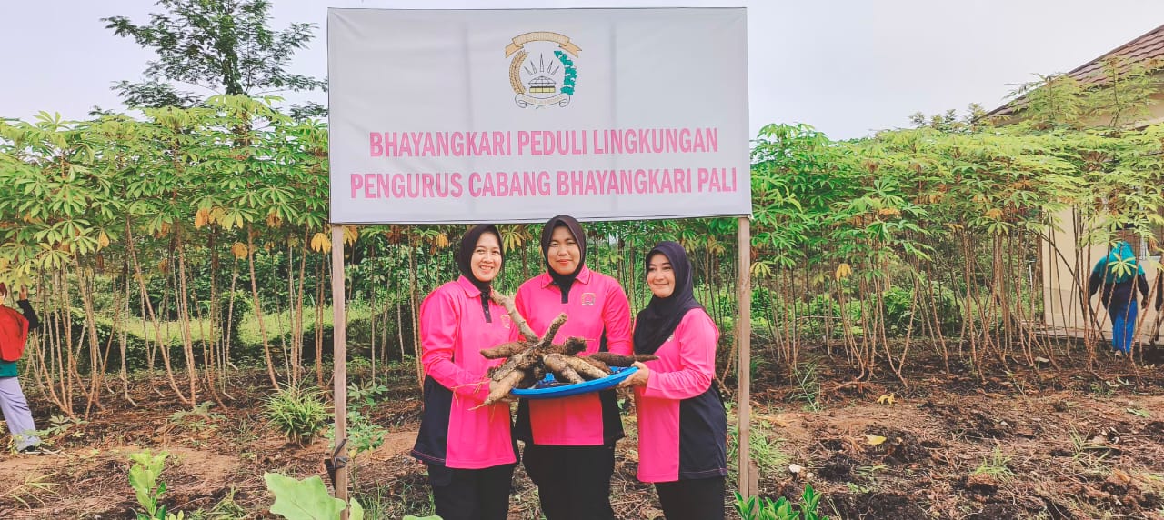 Bhayangkari PALI Mulai Panen Hasil Kebun Perkarangan Pangan Lestari