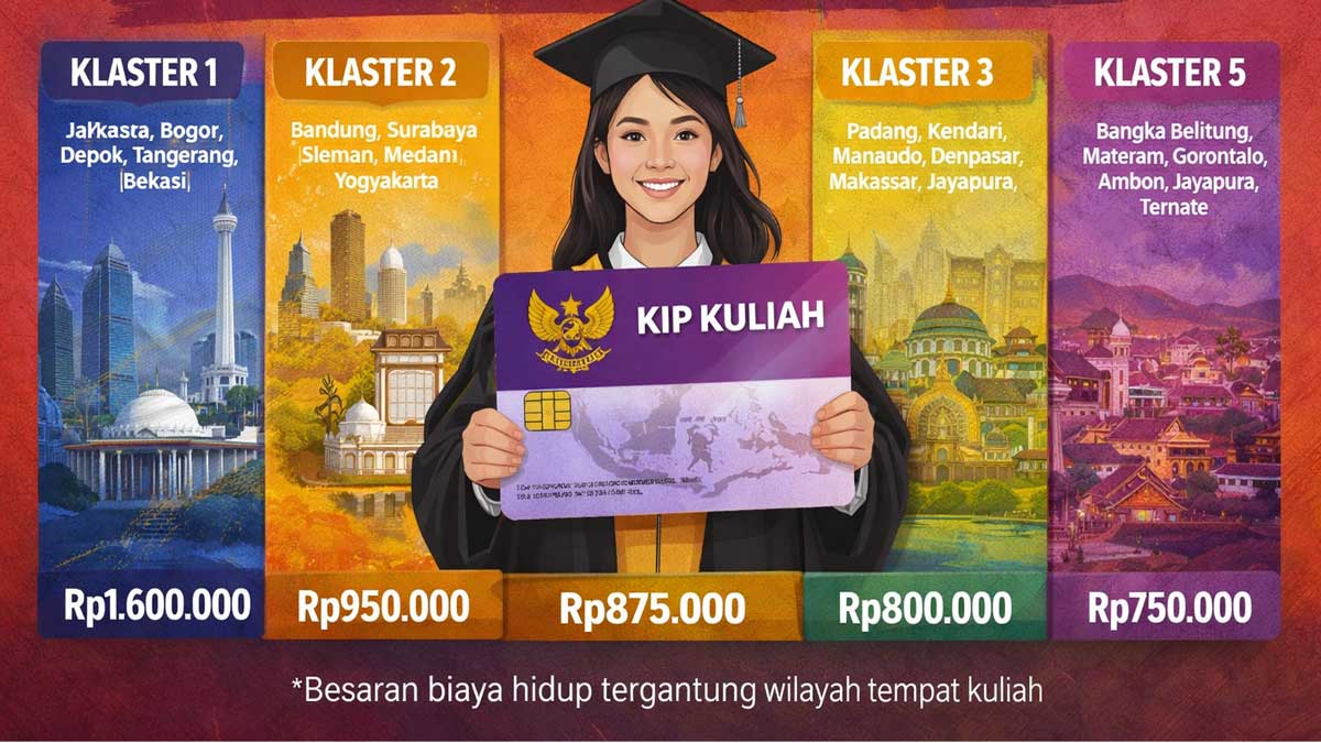 Kuliah Gratis Plus Uang Saku! Cek Rincian 5 Klaster Biaya Hidup KIP Kuliah 2026