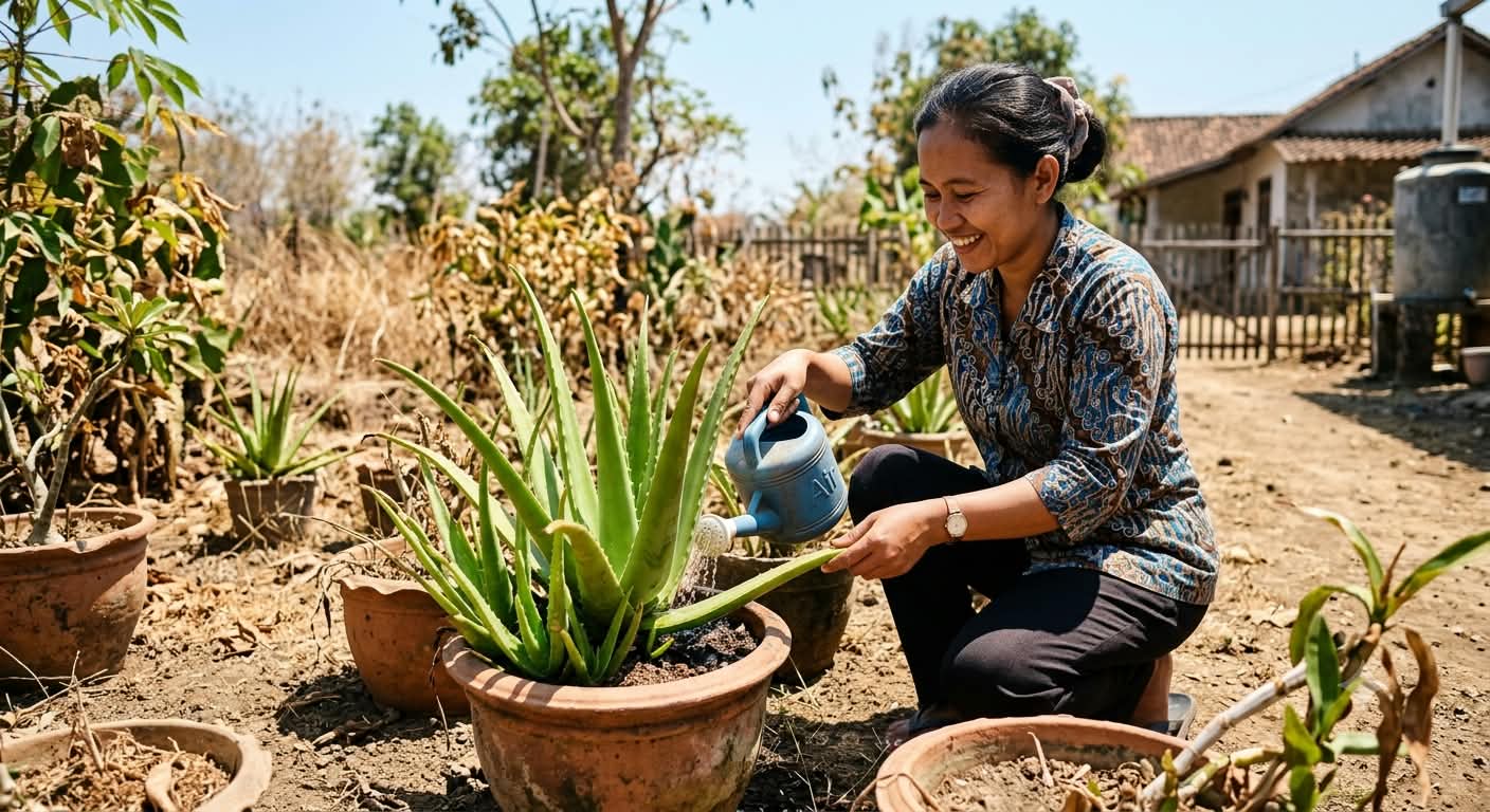 Cara Merawat Kembang Lidah Buaya Tetap Sehat dan Segar Saat Musim Kemarau