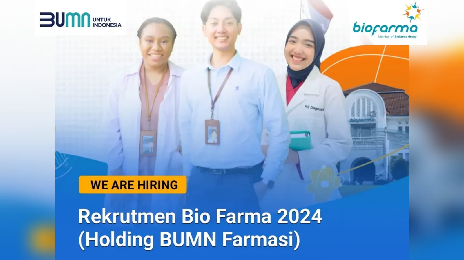 Perusahaan BUMN PT Bio Farma (Persero) Buka Lowongan Kerja Penerimaan Besar-Besaran, Begini Cara Lamarnya!