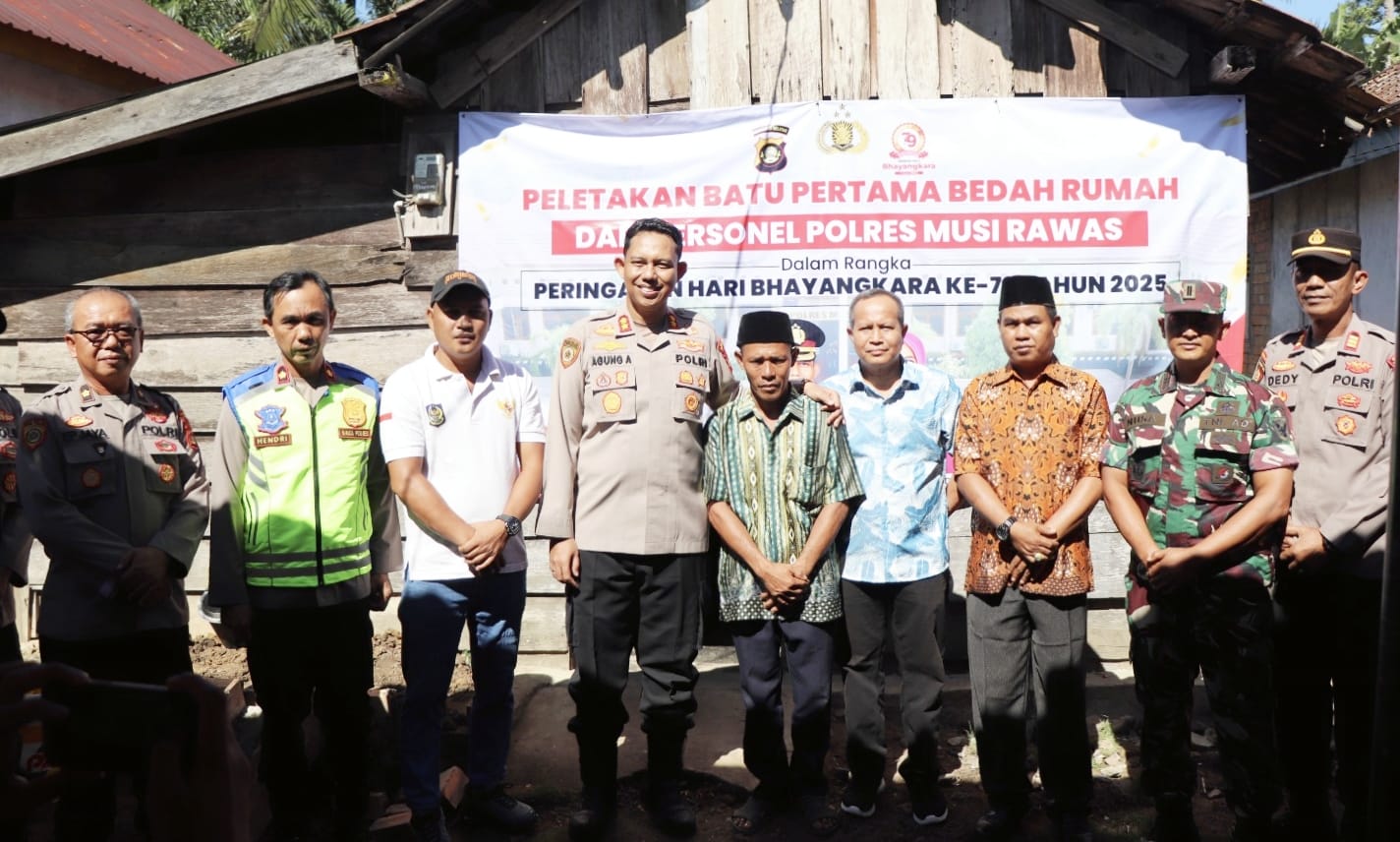 Kapolres Musi Rawas Inisiasi Donasi Seluruh Personel Untuk Bedah Rumah WargaKurang Mampu