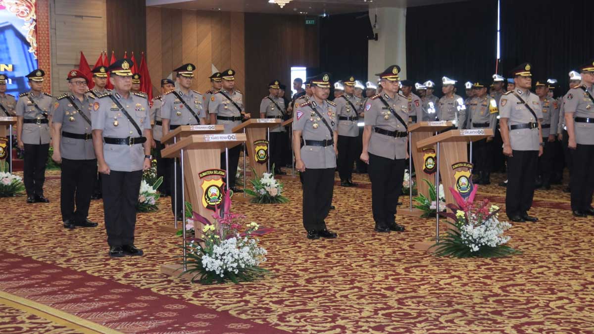 Daftar Nama 24 PJU Polda Sumsel Serah Terima Jabatan, Mulai Karo Rena, Dirlantas hingga Kapolres