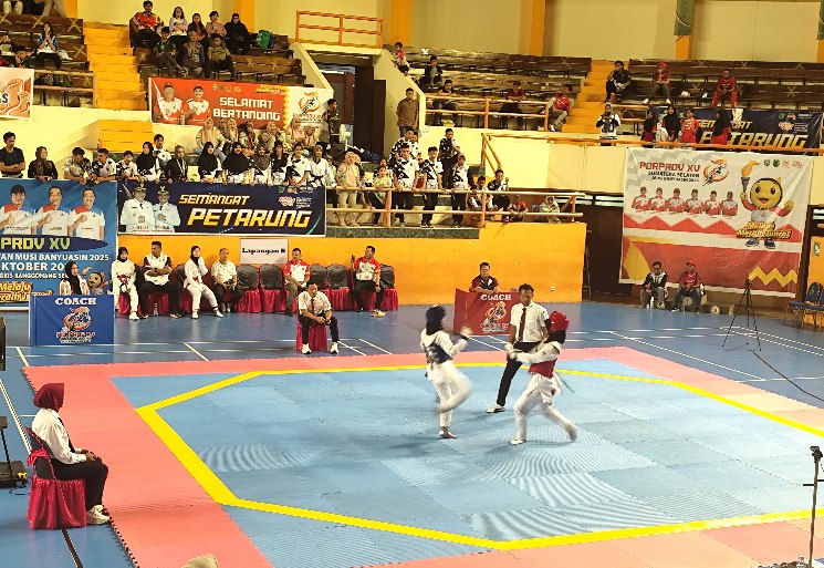 Berkat Kepemimpinan Letkol Inf Erry Dwianto, Taekwondo Muba Kembali Tambah Emas di Porprov XV Sumsel