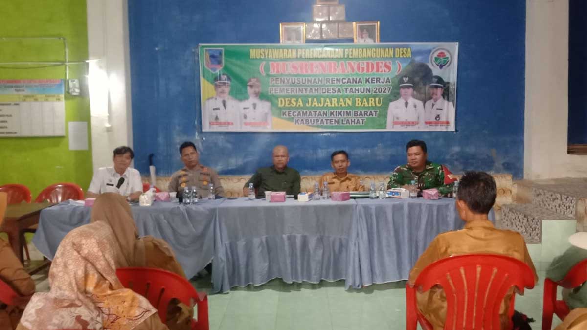 Sepakati 5 Poin Prioritas Pembangunan: Pemdes Jajaran Baru Lahat Gelar Musrenbangdes 2027 Bersama Forkopimcam