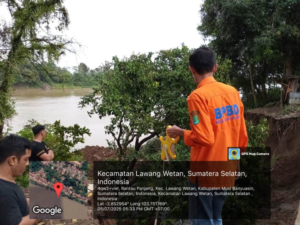 Tim Pemkab Muba Lakukan Kaji Cepat Longsor di Desa Rantau Panjang