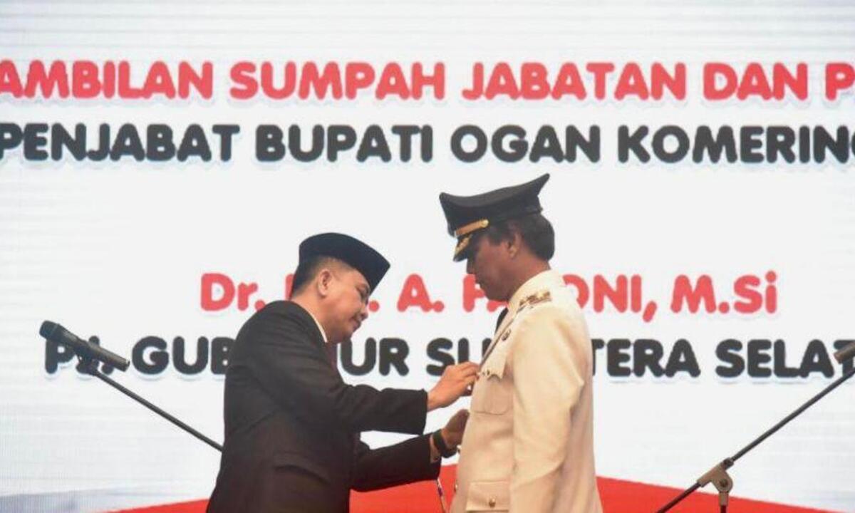 Pj Gubernur Agus Fatoni Lantik Asmar Wijaya, Segera Tuntaskan Program Prioritas Untuk Pj Bupati OKI