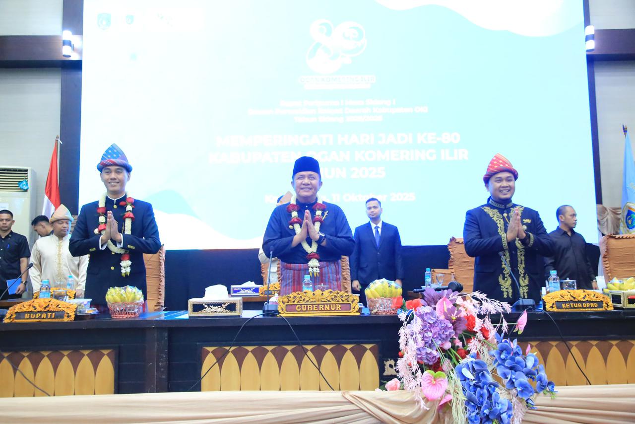 Hadiri HUT ke-80 Kabupaten OKI, Gubernur Herman Deru Ajak Jalankan Program Prioritas dan Pererat Kerukunan