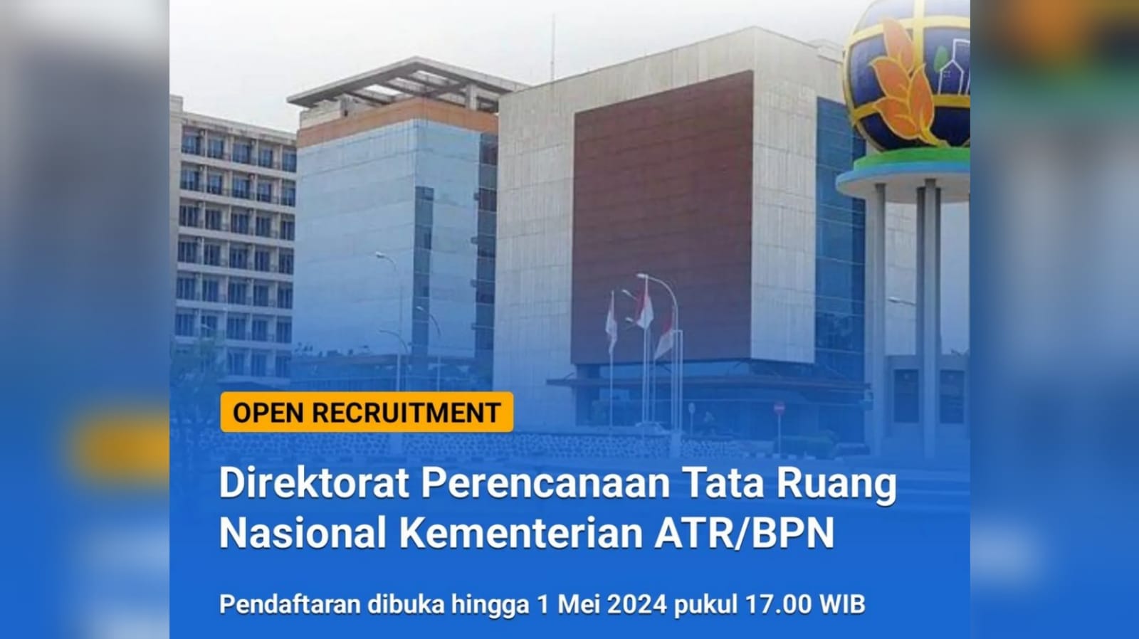 Lowongan Kerja: Direktorat Perencanaan Tata Ruang Nasional Kementerian ATR/BPN