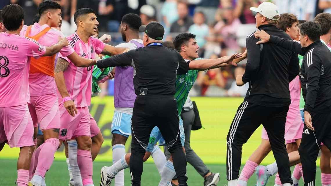 Luis Suarez Dihukum Larangan Bermain 6 Pertandingan Leagues Cup Bersama Sergio Busquets