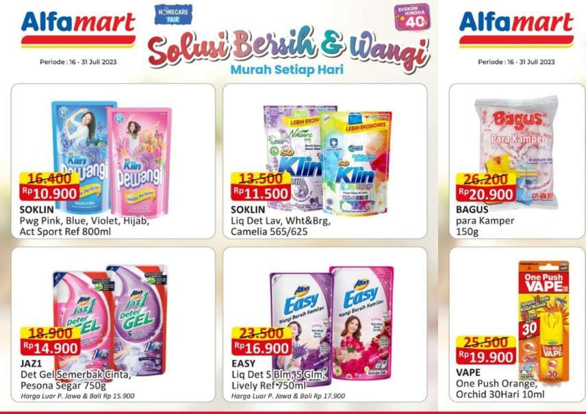 Katalog Promo Alfamart Berlaku Hingga 31 Juli 2023. Harga Pewangi Hanya Rp10.900