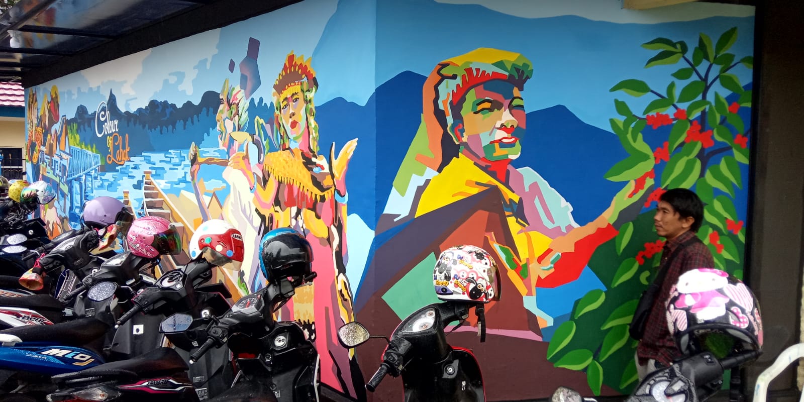 KEREN! Dinding Kantor Bappeda Tampilkan Kebudayaan Kabupaten Lahat, Ayo Lihat Buktinya