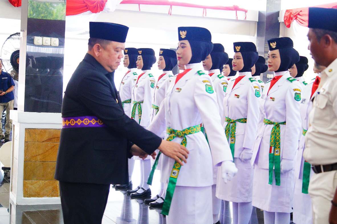 75 Anggota Paskibraka Tahun 2024 Dikukuhkan, Ini Pesan Pj Bupati Muba