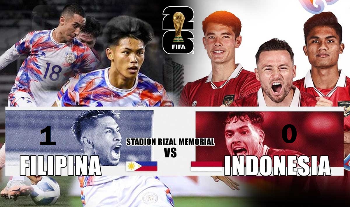 Kualifikasi Piala Dunia 2026 zona Asia: Filipina Unggul Sementara 1-0 atas Timnas Indonesia di Menit 23