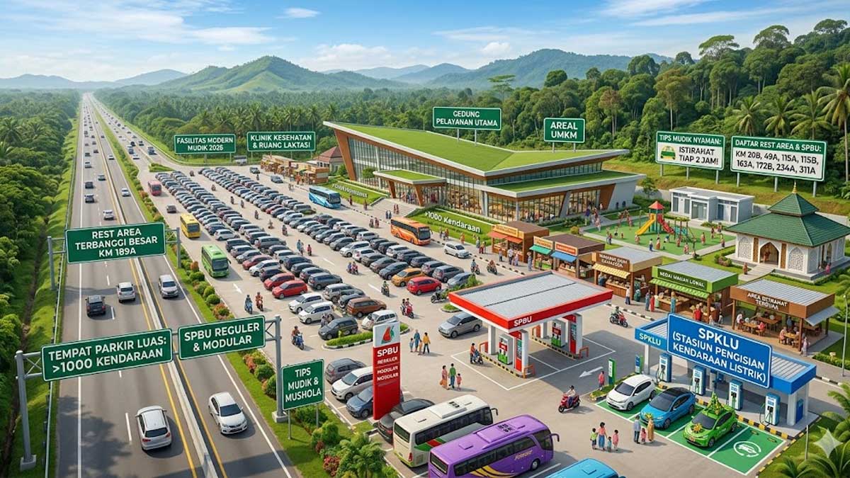 Pemudik Wajib Tahu! Daftar Rest Area Tol Trans Sumatera 2026 Lengkap dengan Titik SPBU