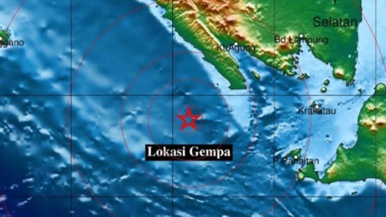 Gempa 5.3 Magnitudo Pagi Ini Guncang Tanggamus Lampung, pada Kedalaman 74 Km, Cek Episentrumnya