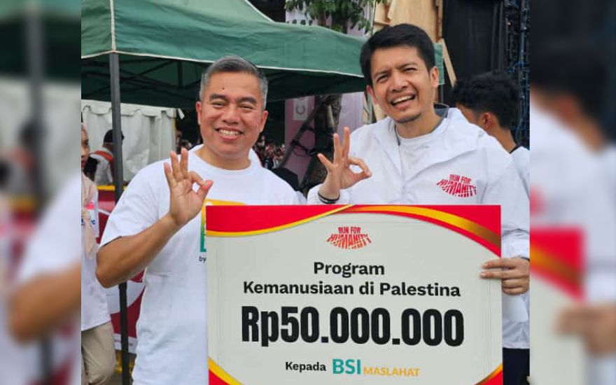 Hadir di Run For Humanity, BSI Maslahat Terima Bantuan Rp50 Juta untuk Palestina