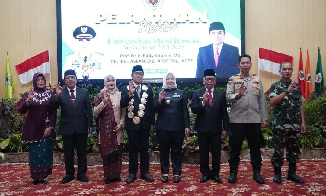 Bupati Musi Rawas Hadiri Pelantikan Rektor UNMURA